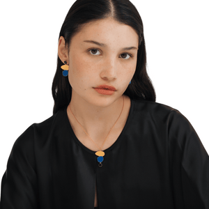 Miro Black, Blue & Gold Necklace