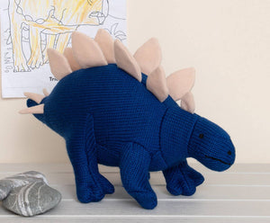 Knitted Stegosaurus Blue