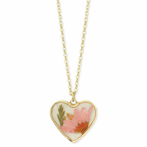 Heart Dried Flower Necklace