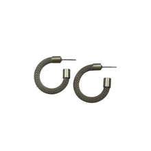 Load image into Gallery viewer, Milanese Mesh Hoop Earrings: Gold