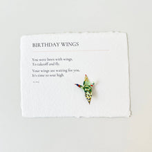 Load image into Gallery viewer, Birthday Wings: Origami Crane Embellished Birthday Card