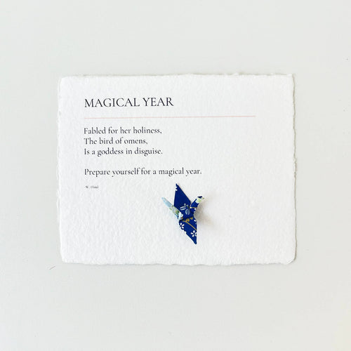 Magical Year: Origami Crane Embellished Birthday Card