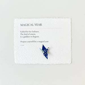 Magical Year: Origami Crane Embellished Birthday Card