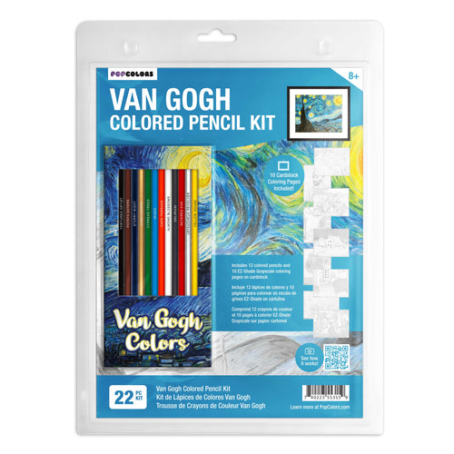 Van Gogh Colored Pencil Set & Coloring Pages