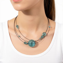 Load image into Gallery viewer, Cumulus Necklace: Glass Aqua