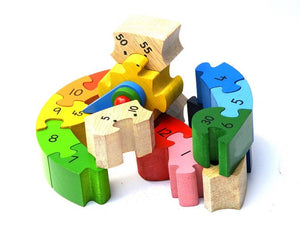 Wood Teaching Clock Puzzle