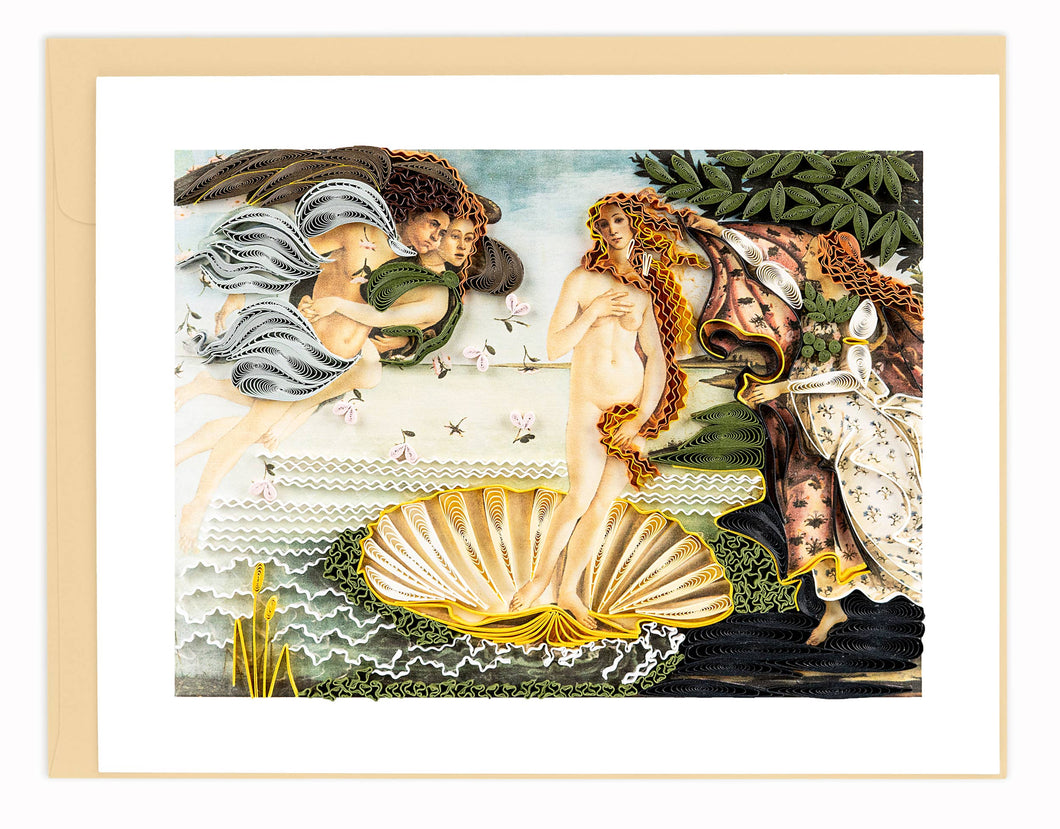 Quilled The Birth of Venus, Botticelli Card