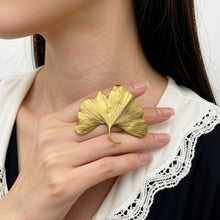 Load image into Gallery viewer, Michael Michaud Large Gingko Brooch