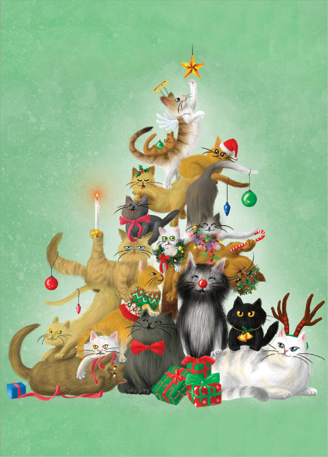 Kitty Christmas Tree - Christmas Cards