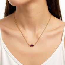 Load image into Gallery viewer, Anatoli Rhodolite Garnet Gold Necklace