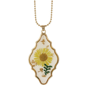 Yellow Flower Gold Necklace