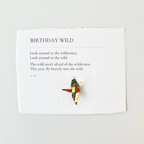 Birthday Wild: Origami Crane Embellished Birthday Card
