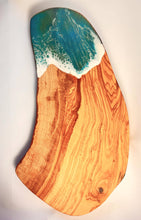 Load image into Gallery viewer, Medium Ocean Decorated Olive Wood Cheese Board