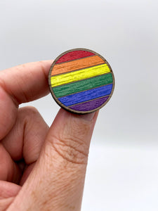 Wooden Pride Pin