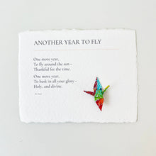 Load image into Gallery viewer, Another Year to Fly: Origami Crane Embellished Birthday Card