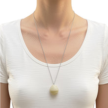 Load image into Gallery viewer, Napoli Pendant with Silver Chain -White
