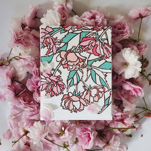 Pink Cherry Blossom Card