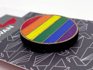 Wooden Pride Pin