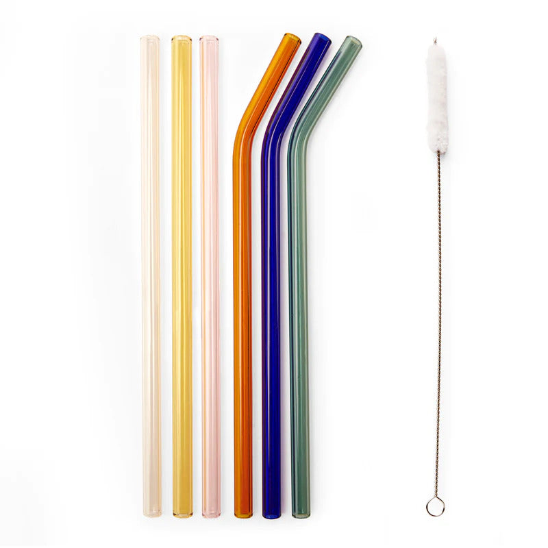 Colored Glass Straws Reusable