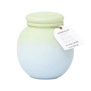 Orb Green & Blue Ombre Candle
