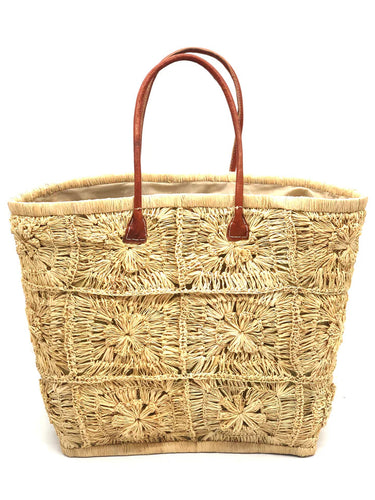 Marie Flower Crochet Basket