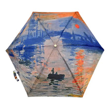 Load image into Gallery viewer, Monet Sunrise Travel Umbrella with Case