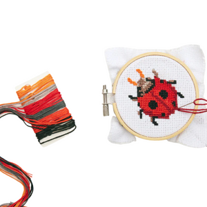 Ladybug Mini Cross Stitch Kit