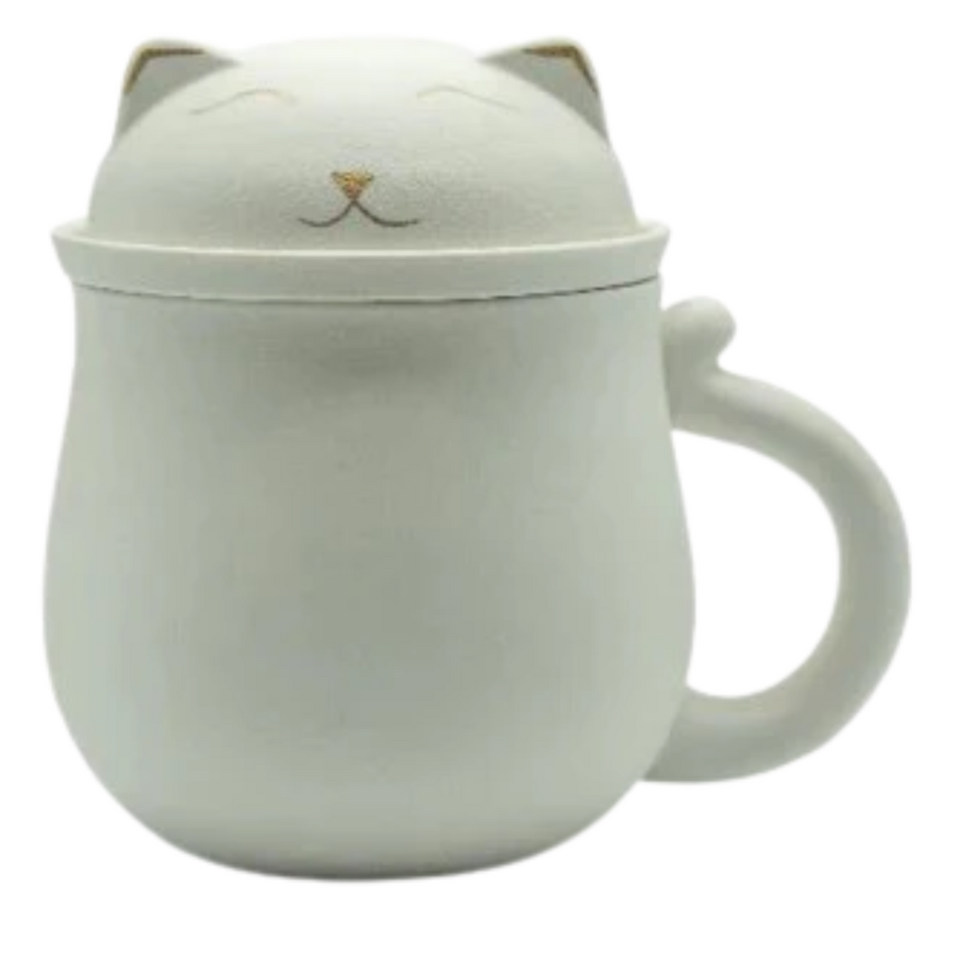 White Lucky Cat Mug