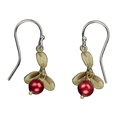 Cranberry Wire Earrings