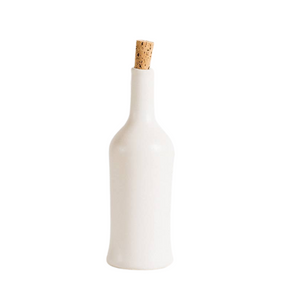White Stoneware Olive Oil Bottle | Brutto 21 oz