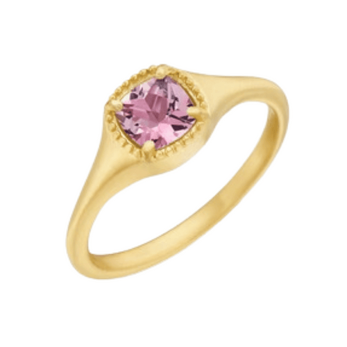 Strawberry Topaz Gold Ring - Size 7