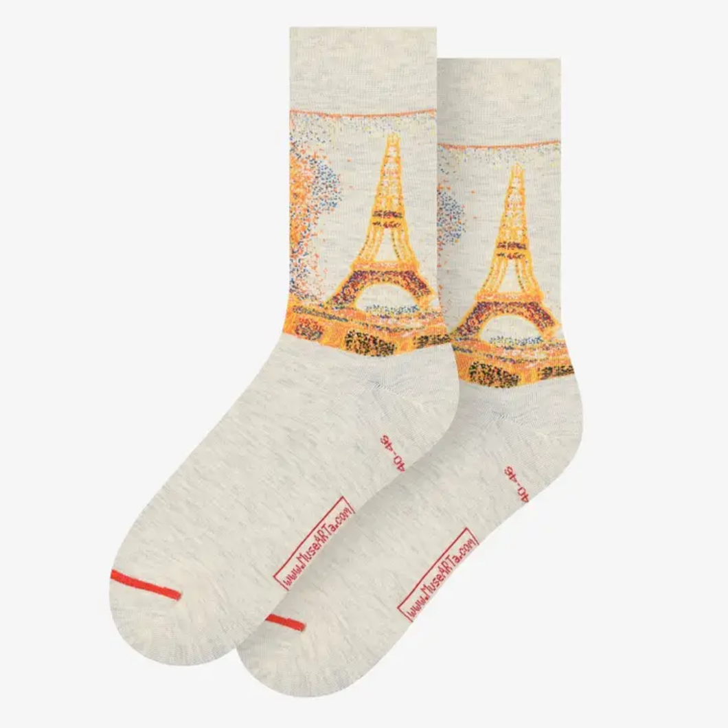 Georges Seurat's Eiffel Tower Socks