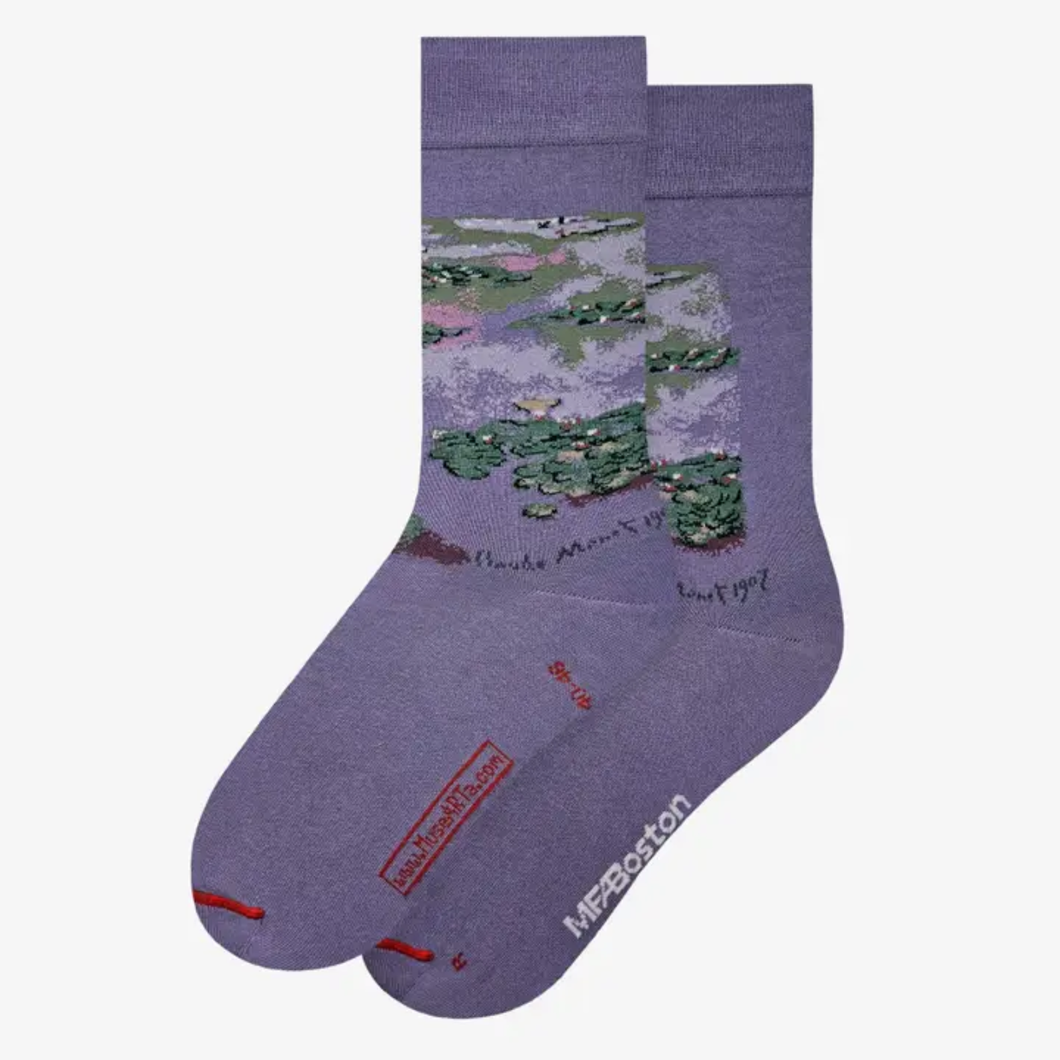 Monet's Water Lilies socks - Purple