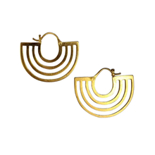 Load image into Gallery viewer, "Mayan" Hoop Earrings