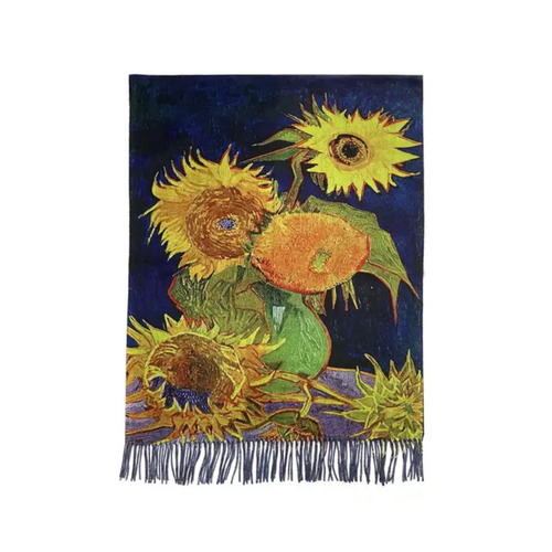 Van Gogh Six Sunflowers Wool Scarf