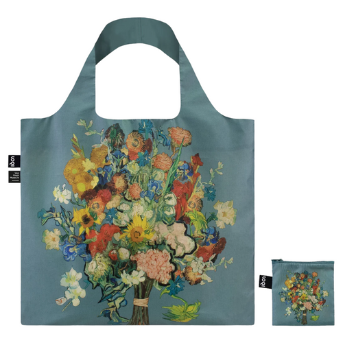 Van Gogh Bouquet Blue Recycled Bag