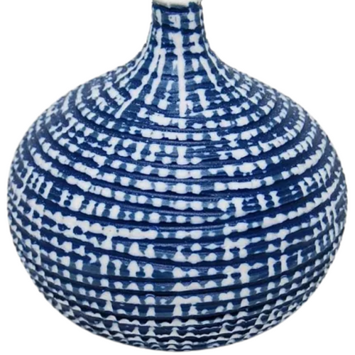 Congo Tiny Indigo Grid Vase
