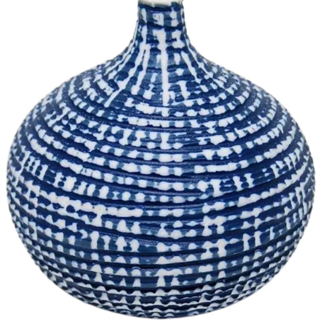 Congo Tiny Indigo Grid Vase