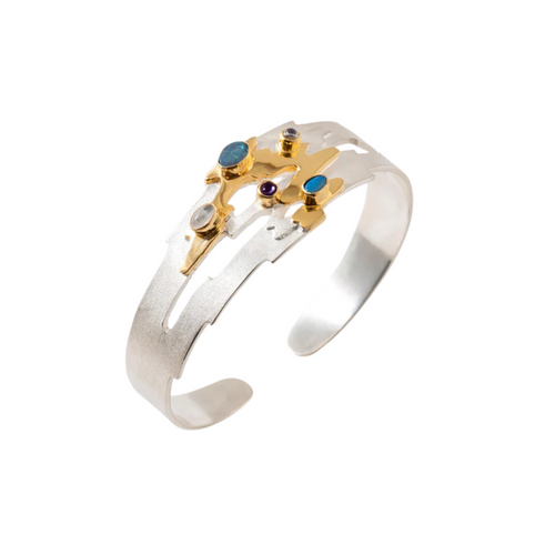Monet Reflections Opal Bangle by Paula Bolton