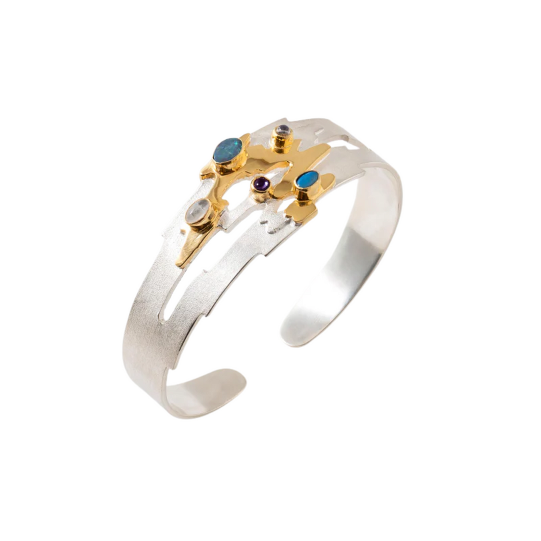 Monet Reflections Opal Bangle by Paula Bolton