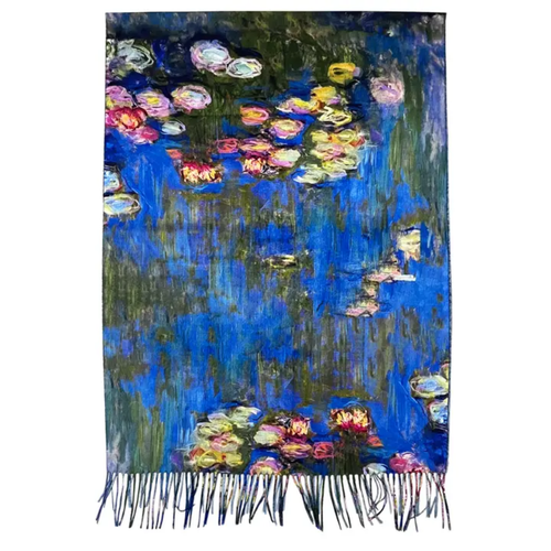 Monet Waterlilies Wool Print Scarf