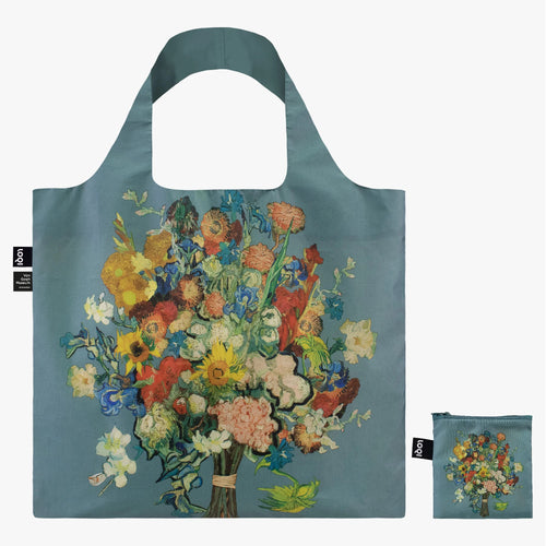 Van Gogh Bouquet Blue Recycled Bag