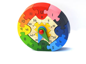 Wood Teaching Clock Puzzle