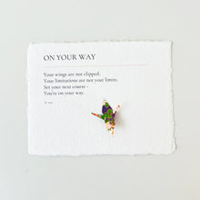 Load image into Gallery viewer, On Your Way: Origami Crane Embellished Birthday or Grad Card