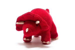 Knitted Triceratops Red
