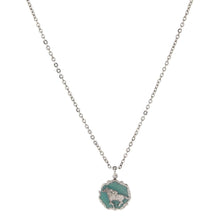 Load image into Gallery viewer, Turquoise Color Enamel Horse Pendant Necklace