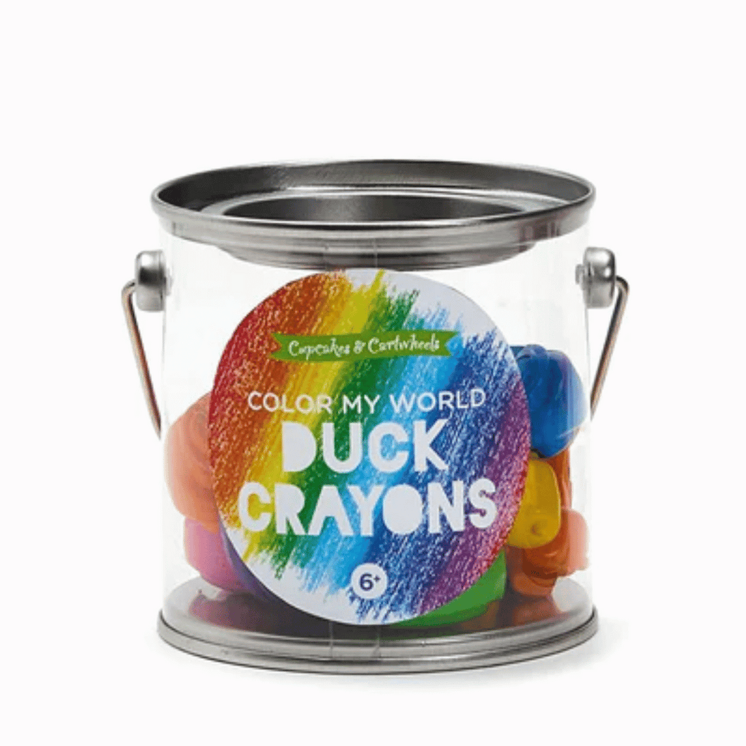 Ducky Crayons in Paint Bucket