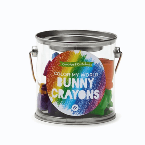 Bunny Crayons in Paint Bucket