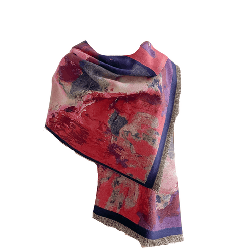 Purple & Blue Abstract Reversible Wrap