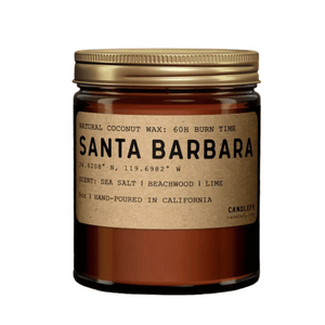 Santa Barbara, California Scented Candle in Amber Jar